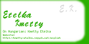 etelka kmetty business card